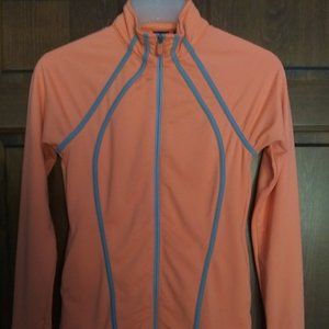 Fila Sport Performance Athletic Track Jacket Light Orange Zip Thumb Hole…